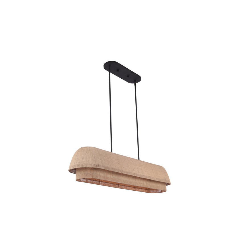 Seychelles 8-Light Linear Pendant in Matte Black