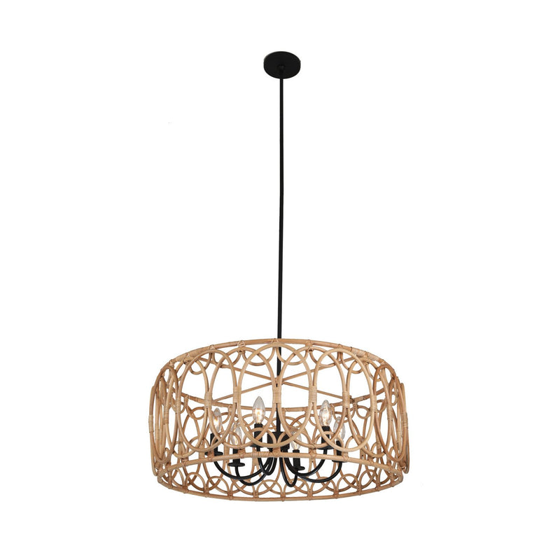 Tablas 6-Light Pendant in Matte Black