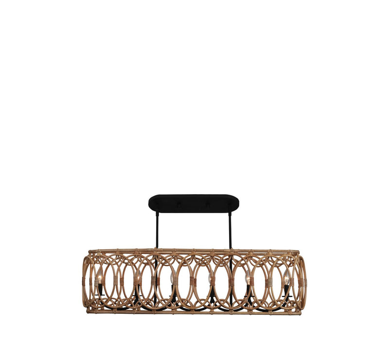 Tablas 6-Light Linear Pendant in Matte Black
