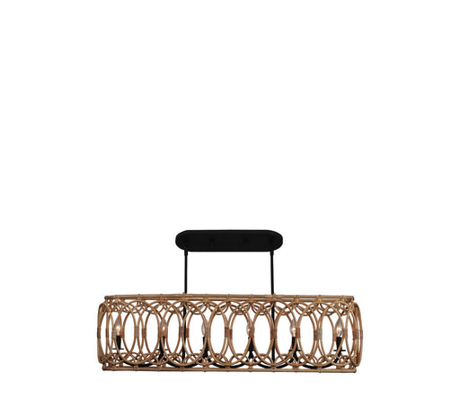 Tablas 6-Light Linear Pendant in Matte Black