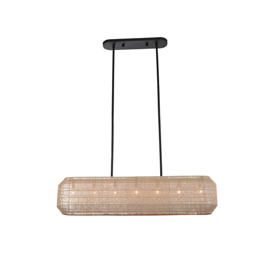 Cebu 7-Light Linear Pendant in Matte Black