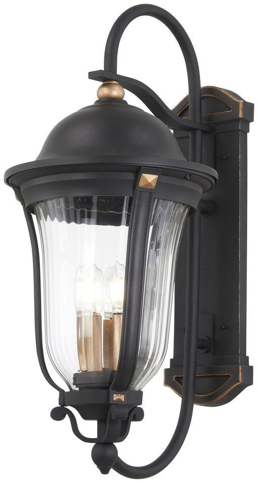 Peale Street 3-Light Outdoor Wall Lantern in Sand Gold and Vermeil Gold