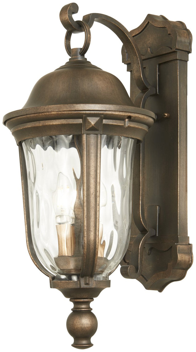 Havenwood 3-Light Outdoor Wall Lantern in Tauira Bronze and Alder Silver