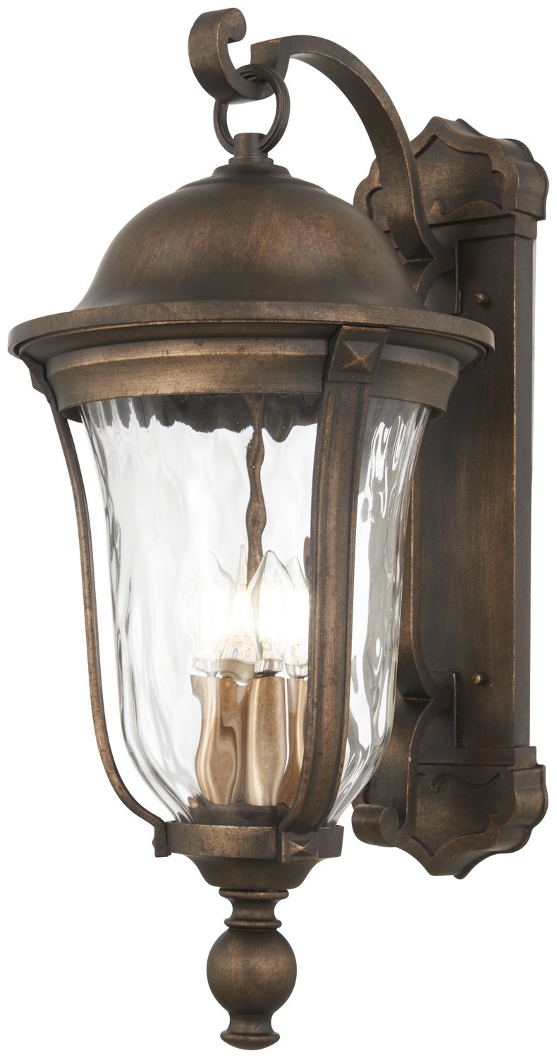 Havenwood 4-Light Outdoor Wall Lantern in Tauira Bronze and Alder Silver