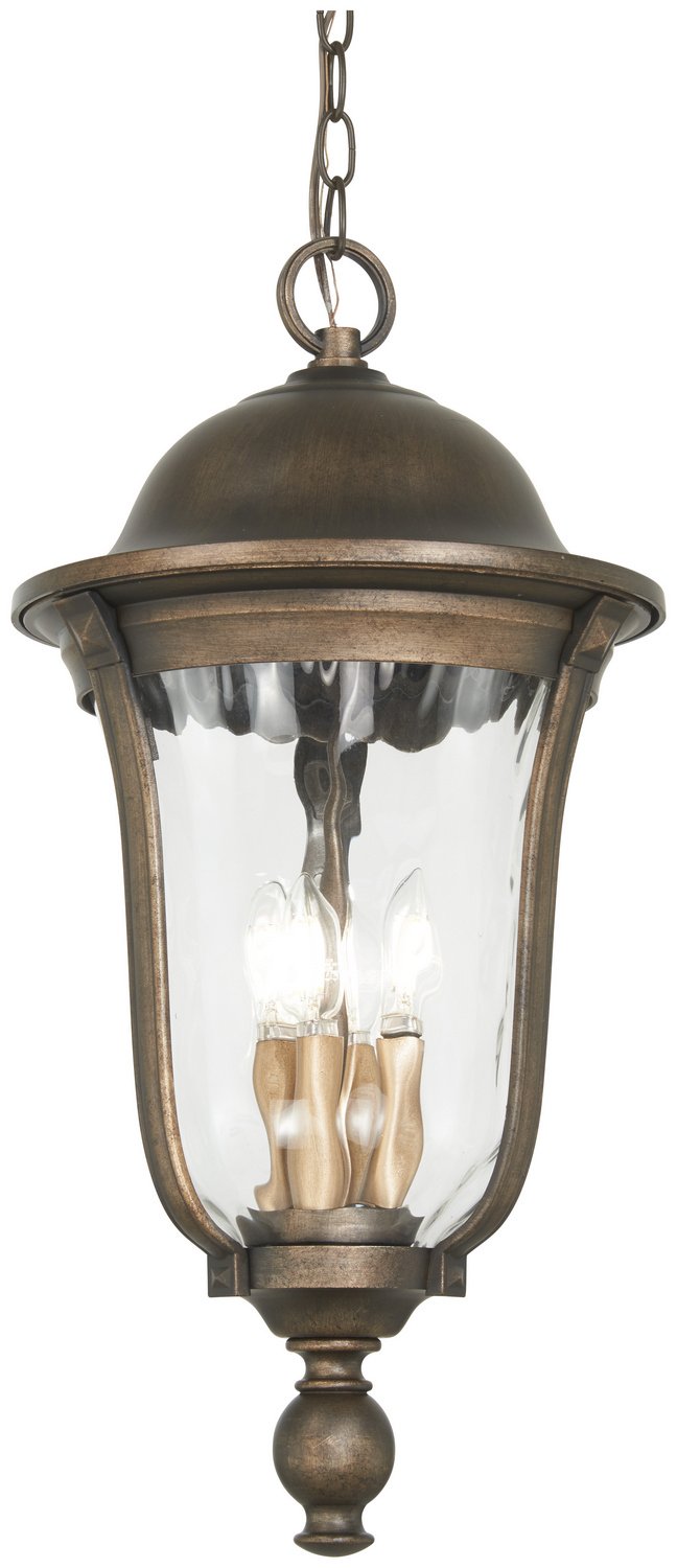 Havenwood 4-Light Outdoor Lantern Pendant in Tauira Bronze and Alder Silver