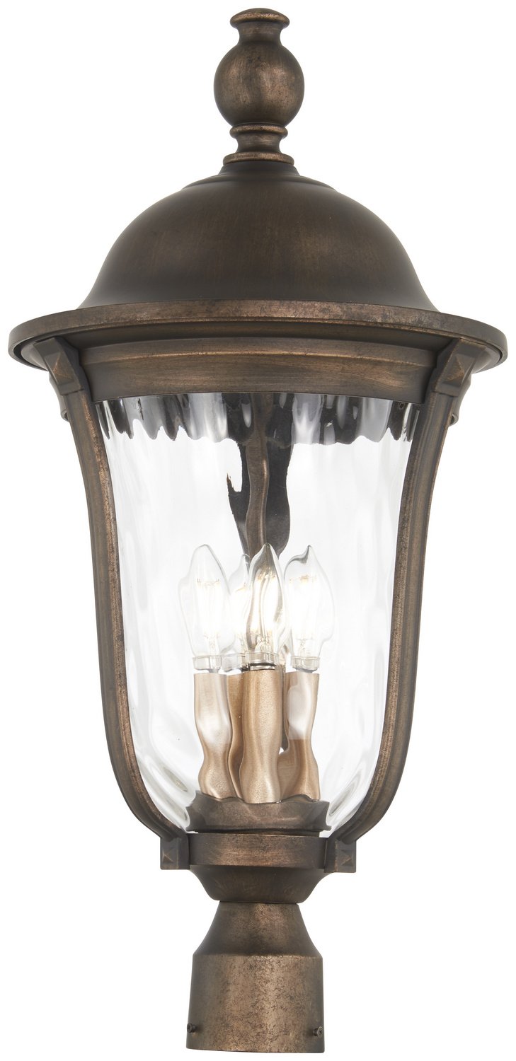 Havenwood 4-Light Outdoor Post Light in Tauira Bronze and Alder Silver