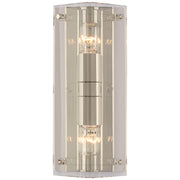 Clayton 12.5" 2-Light Wall Sconce in Crystal and Polished Nickel