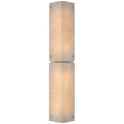 Clayton 25" 4-Light Wall Sconce in Alabaster and Polished Nickel