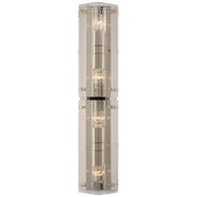 Clayton 25" 4-Light Wall Sconce in Crystal and Polished Nickel