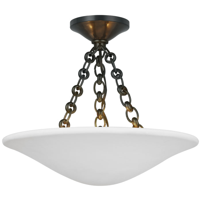 Mollino LED Semi Flush Mount in Bronze