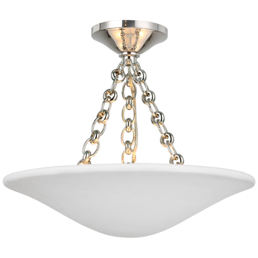 Mollino LED Semi Flush Mount in Polished Nickel