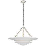 Mollino Medium Tiered 25" 3-Light Pendant in Polished Nickel
