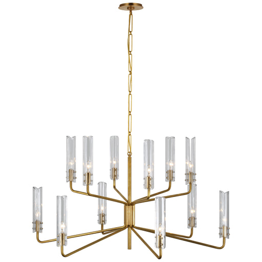 Casoria LED Chandelier in Hand-Rubbed Antique Brass