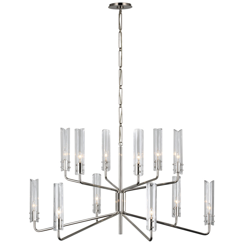 Casoria LED Chandelier in Polished Nickel