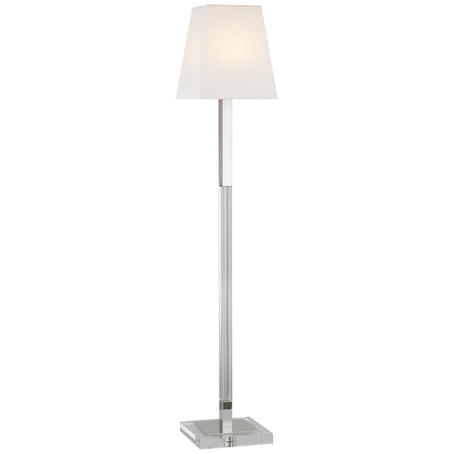 Reagan LED Floor Lamp in Polished Nickel and Crystal