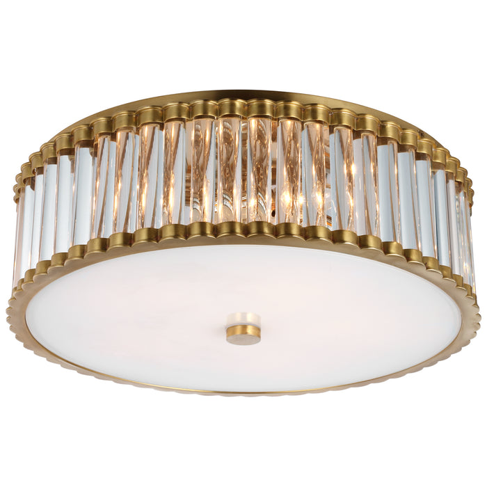 Kean LED Flush Mount in Hand-Rubbed Antique Brass