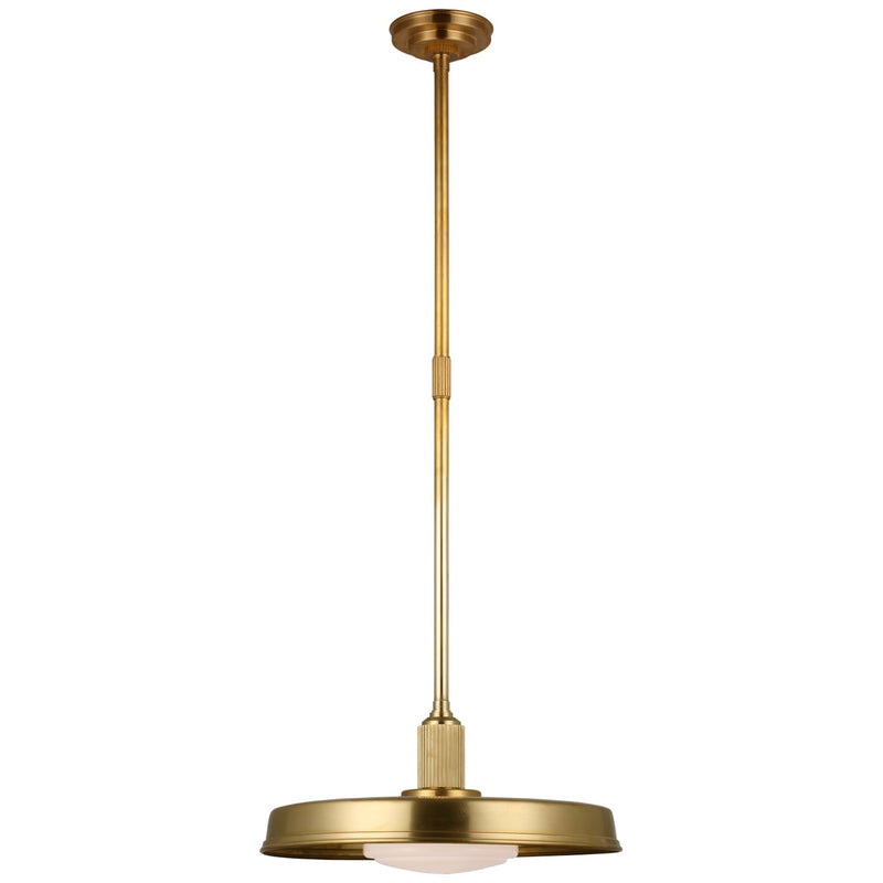 Ruhlmann 18" Factory Pendant in Antique-Burnished Brass