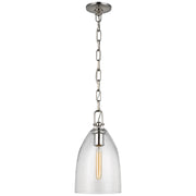 Andros LED Pendant in Polished Nickel