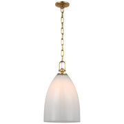 Andros LED Pendant in Antique-Burnished Brass