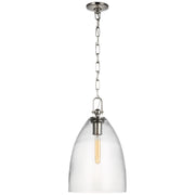 Andros LED Pendant in Polished Nickel