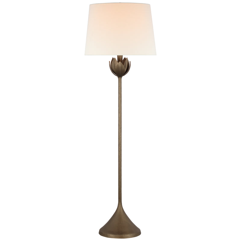 Alberto One Light Floor Lamp in Antique Bronze Leaf