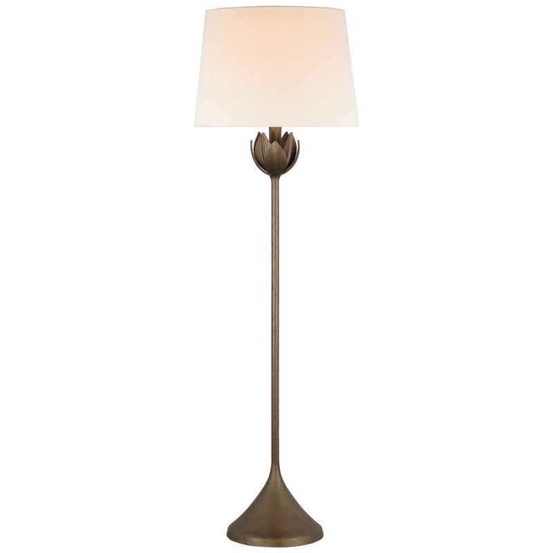 Alberto Large Floor Lamp in Antique Bronze Leaf