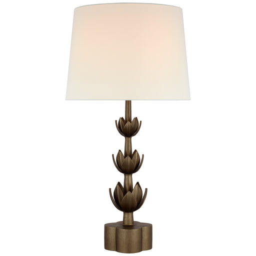 Alberto One Light Table Lamp in Antique Bronze Leaf