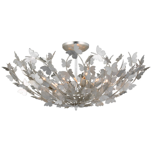 Farfalle LED Semi Flush Mount in Burnished Silver Leaf