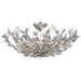 Farfalle LED Semi Flush Mount in Burnished Silver Leaf
