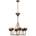 Alberto Six Light Chandelier in Antique Bronze Leaf