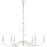 Iberia Six Light Chandelier in Plaster White
