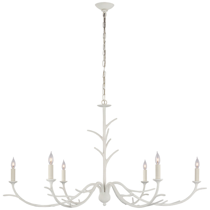 Iberia Six Light Chandelier in Plaster White