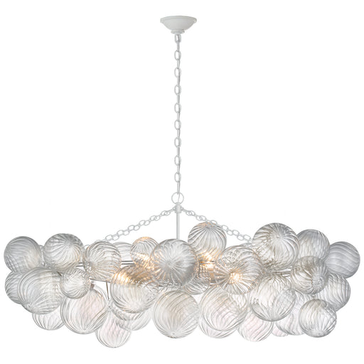 Talia LED Linear Chandelier in Plaster White