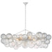 Talia LED Linear Chandelier in Plaster White