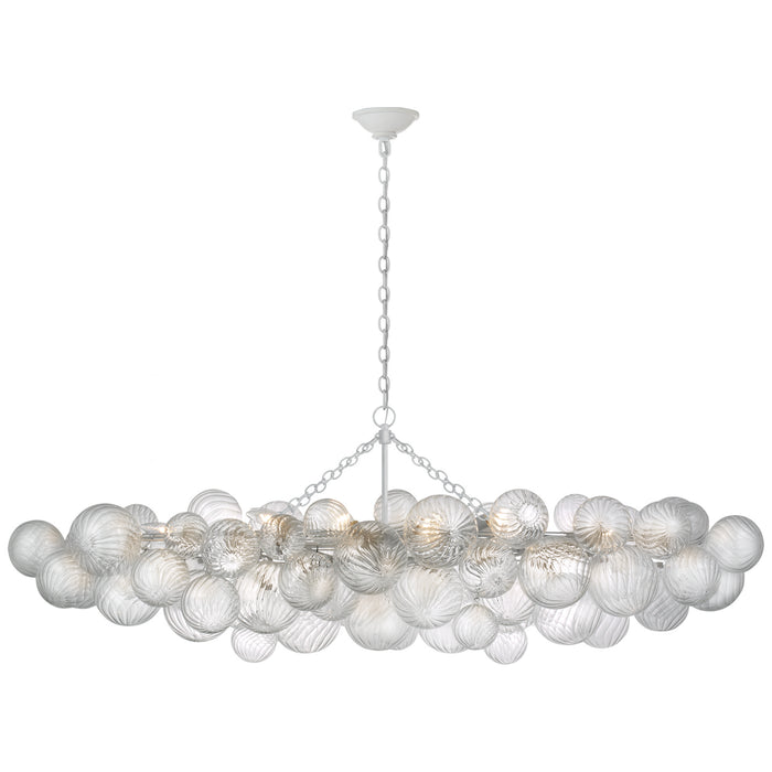 Talia LED Linear Chandelier in Plaster White