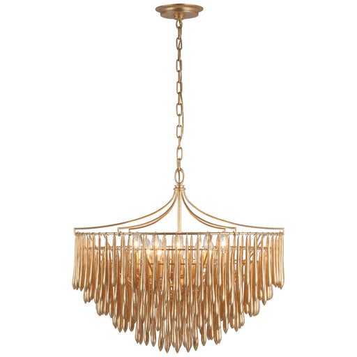 Vacarro LED Chandelier in Antique Gold Leaf
