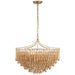 Vacarro LED Chandelier in Antique Gold Leaf