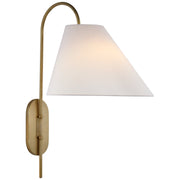 Kinsley Large Articulating Swing Arm Wall Lamp in Soft Brass