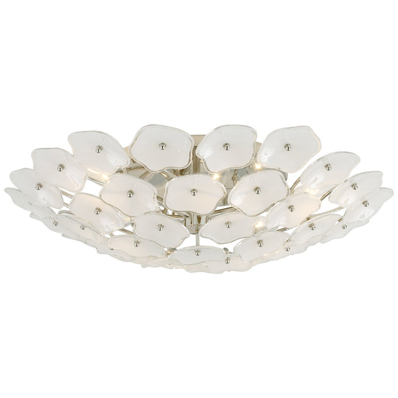 Leighton Large 6-Light Flush Mount in Polished Nickel