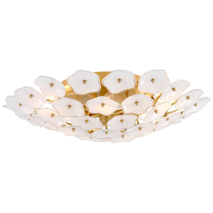 Leighton LED Flush Mount in Soft Brass
