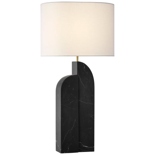Savoye Large Left Table Lamp in Black Marble