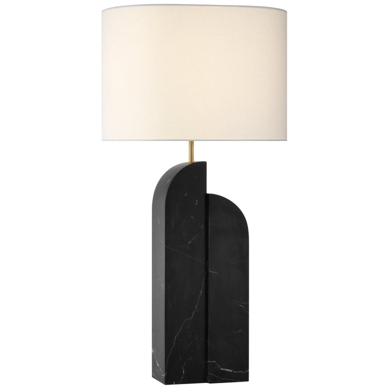 Savoye Large Right Table Lamp in Black Marble