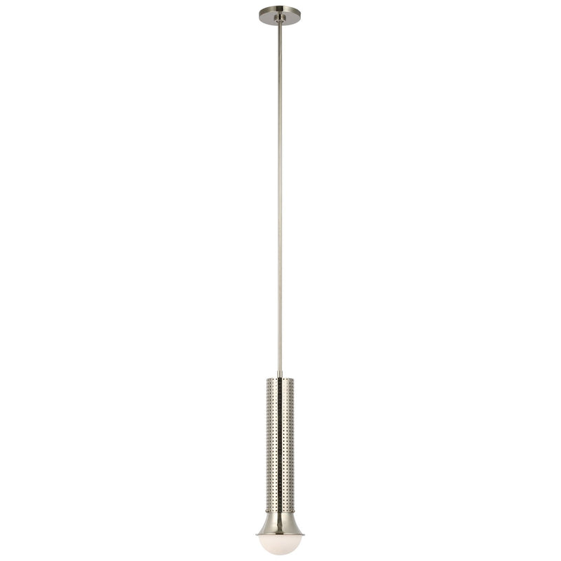 Precision Petite Elongated Mini Pendant in Polished Nickel