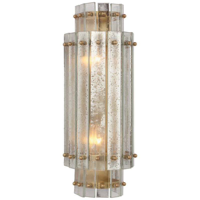 Cadence Small Tiered 2-Light Wall Sconce in Hand-Rubbed Antique Brass