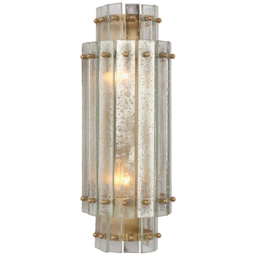 Cadence Small Tiered 2-Light Wall Sconce in Hand-Rubbed Antique Brass