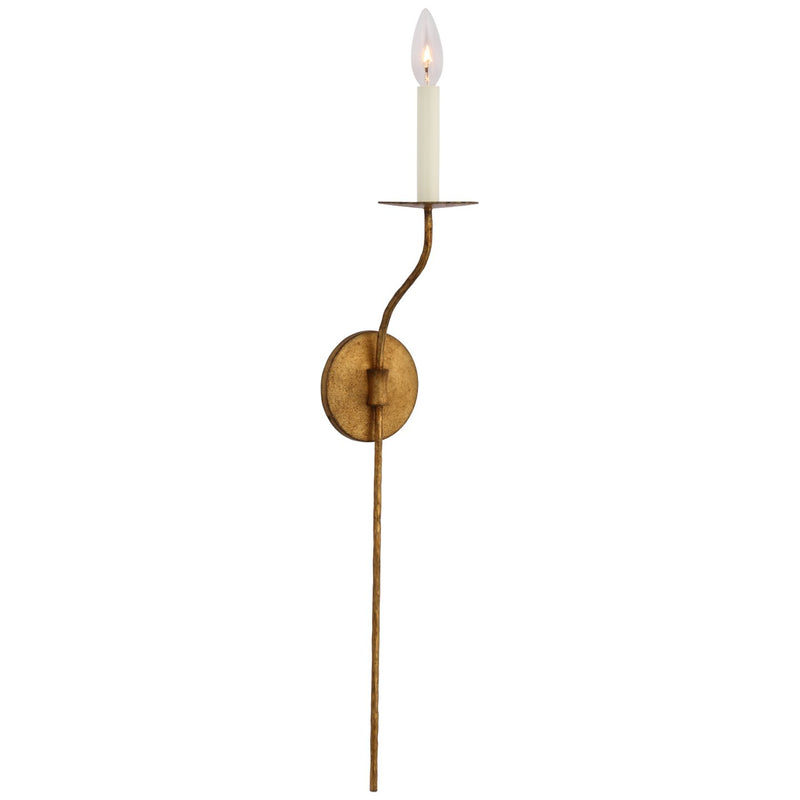 Belfair Large Tail Wall Sconce in Gilded Iron