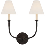 Piaf 2-Light Wall Sconce in Aged Iron