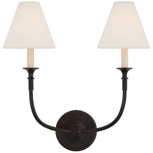 Piaf 2-Light Wall Sconce in Aged Iron