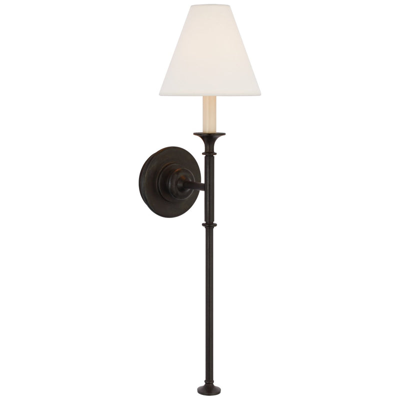 Piaf Large Tail Wall Sconce in Aged Iron