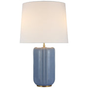 Minx Large 2-Light Table Lamp in Polar Blue Crackle